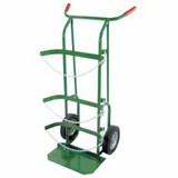Anthony'S 55-3B Dual-Cylinder Delivery Cart, 10 In Dia Cylinders, 10 In Solid Rubber Wheel