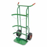 Anthony 55FF-3B Dual-Cylinder Delivery Cart, 10 in dia Cylinders, 10 in Flat Free Wheels