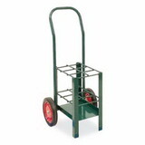 Anthony 6061 Medium-Duty M7, M9, C, D, And E Size Cylinders Transport Cart, Holds 6 Cylinders, 2-10 In Rubber Wheels
