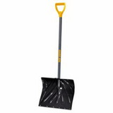 TRUE TEMPER 1627200 Poly Combo D-Grip Snow Shovels, 13 1/2 in x 18 in, Square Point Blade