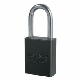 American Lock 045-A1106BLK Black Safety Lock-Out Padlock Aluminum Bo