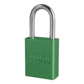 American Lock 045-A1106NRGRN Green Alum Safety Padlock  Key Retain