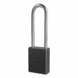 American Lock 045-A1107BLK Aluminum Padlock - Black3" Shackle