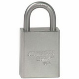 American Lock A5201MK Solid Steel Padlock, 5/16 In Dia, 2 In L, 3/4 In W, Silver, Keyed Different, Master Keyed