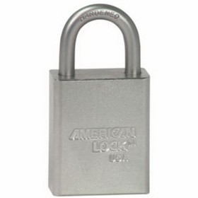 American Lock A701KA-44258 Solid Steel Padlock, 7/16 In Dia, 2 In L, 15/16 In W, Silver, Keyed Alike, Keyed - 44258