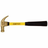 Ampco Safety Tools 065-H-20FG 1 Lb. Claw Hammer W/Fbg.Handle