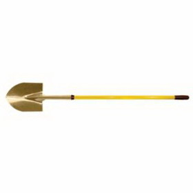 Ampco Safety Tools S-81FG Round Point Shovels, 11 1/4 X 9 Blade, Fiberglass Straight Handle