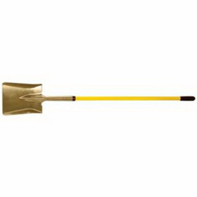 Ampco Safety Tools S-82FG Square Point Shovels, 11 In X 9 In Blade, Fiberglass Straight Handle