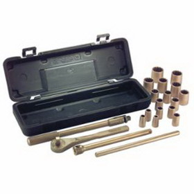 Ampco Safety Tools W-260 21 Piece Socket Sets, 1/2 In, 6 Point