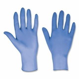 Honeywell North 4580601-L Performance Nitrile Exam Glove, Beaded Cuff, Large, Blue