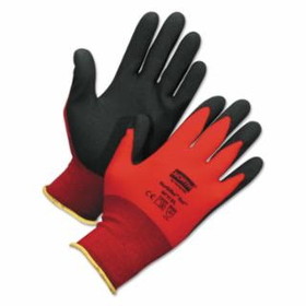 Honeywell North 068-NF11/10XL NorthFlex Red&#153; NF11 Foam PVC Fingers/Palm Coated Gloves, Red