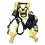 DBI-SALA 1108178 Delta&#153; Vest Style Climbing Harness with Back, Front and Side D-Rings, X-Large, Black and Yellow, Price/1 EA