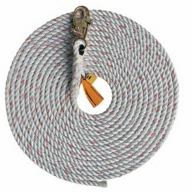 Dbi-Sala 098-1202794 Rope Lifeline With Snap Hooks, 310 Lb Cap, 50 Ft, Polyester/Polypropylene Blend