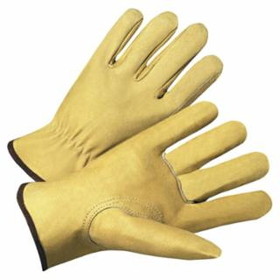 Anchor Brand  Premium Grain Pigskin Driver Gloves, Unlined, Beige
