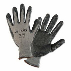 Anchorbrand 101-6020-XS Nitrile Coated Gloves, X-Small, Black/Gray
