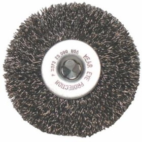 Anchor Brand 93760 Crimped Wheel Brushes, 3 in D x 1/2 in W, 0.014 in, Carbon Steel