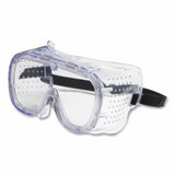 PIP 248-5090-400B 550 Softsides™ Direct Vent Goggles, One Size, Clear Lens, Blue Transparent Frame, Anti-Scratch/Fog, Elastic Headband