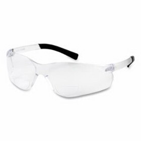 Bouton 250-26-0017 Zenon Z13R&#153; Rimless Safety Reader Glasses, Clear/Polycarbonate Lens, Anti-Scratch, Clear Frame w/Black Tips, +1.75 Diopter