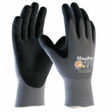 Pip 112-34-844/L MaxiFlex Endurance Gloves, Black/Gray, Palm and Finger Coated