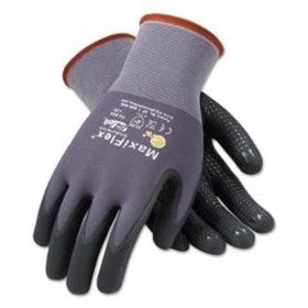 PIP 34-844/M MaxiFlex Endurance Gloves, Medium, Black/Gray, Palm and Finger Coated