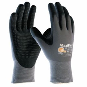 Pip 112-34-845/L MaxiFlex Endurance Gloves, Black/Gray, Palm, Finger and Knuckle Coated
