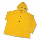 PIP 4036/XL Rainsuit, Jacket W/Detachable Hood, 0.35 Mm Pvc/Polyester, Yellow, X-Large
