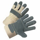 PIP 500DP/XL 2000 Series Leather Palm Gloves, Cowhide, Leather, Canvas, Pearl Gray