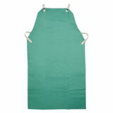 PIP 7080/36 Irontex Fr Cotton Apron, 24 In W X 36 In L, Sateen, Green