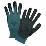 PIP 715SBP/L Bi-Polymer Palm-Coated Gloves, Black/Gray