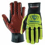 PIP 87030/2XL R2 Rigger Gloves, Black/Red/Yellow