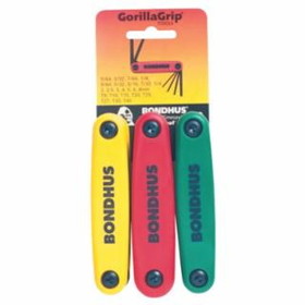 Bondhus 116-12533 Gorilla Grip Fold-Up Tool Set Triple Pack