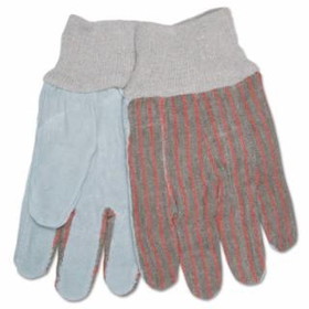 Mcr Safety 127-1030 Economy Shoulder Leatherpalm Gloves Knit Wrist