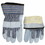 MCR Safety 1400KL DuPont Kevlar Lined Gloves, Large, Blue/Yellow/Black Striped Fabric/Gray Leather, Price/1 DZ