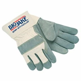 Mcr Safety 127-1700L Big Jake Side Leather Palm Gloves Gunn Cut 2-