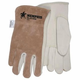 Mcr Safety  Unlined Drivers Gloves, Cow Grain Leather, Keystone Thumb, Beige/Brown