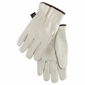 Mcr Safety  Drivers Gloves, Premium Grade Cowhide, Red Fleece Lining