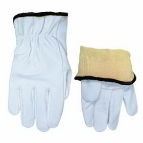 Mcr Safety 3601KXL Goatskin Drivers Gloves, Goatskin/Kevlar, White/Blue
