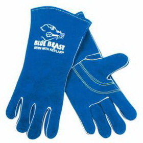 Mcr Safety 4600 Premium Quality Welder'S Gloves, Select Side Leather, X-Large, Blue