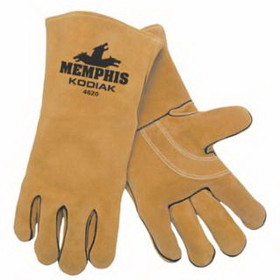 Mcr Safety 127-4620 Kodiak Leather Welders Gloves, Side Cow Leather, Xl, Brown