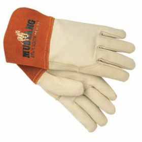 Mcr Safety 4950L Mig/Tig Welders Gloves, Premium Grade Grain Goatskin, Large, Beige