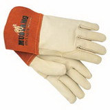 Mcr Safety 4950M Mig/Tig Welders Gloves, Premium Grain Cowhide, Medium, Beige