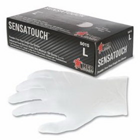 MCR Safety 5015S SensaTouch&#153; Powder-Free Vinyl Disposable Gloves, 5 mil, Small, Clear