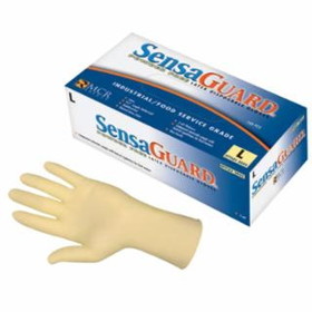 Mcr Safety  Disposable Latex Gloves, Powder Free, Rolled Cuff, 5 mil, Nat. White