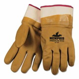 Mcr Safety 127-6710T Tan Foam Lined Pvc Gloves Safety Cuff