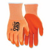MCR Safety 92730HVS Cut Pro® 13 Gauge Hypermax™ Cut, Abrasion and Puncture Resistant Work Gloves, Sandy Nitrile Foam, Small, HV Orange