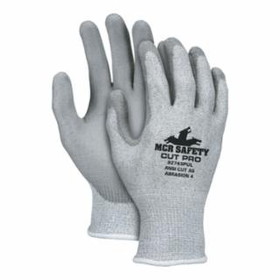 MCR Safety 92743PUL Cut Pro Gloves, Large, Silver/Gray