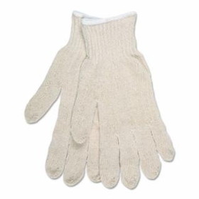 Mcr Safety  Multipurpose String Knit Gloves, Knit Wrist, Regular Weight, Natural