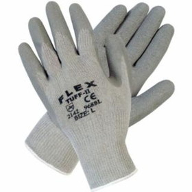 Mcr Safety  Flex Tuff-II Latex Coated Gloves, Gray