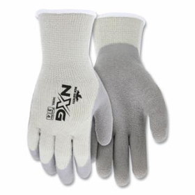 MCR Safety 9690L NXG&#174; Rubber Latex Coated Work Gloves, Large, White/Gray