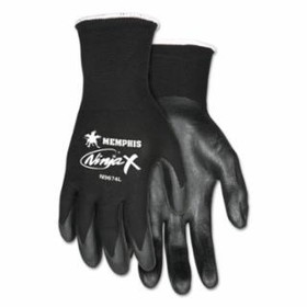 Mcr Safety  Ninja X Bi-Polymer Coated Palm Gloves, Black